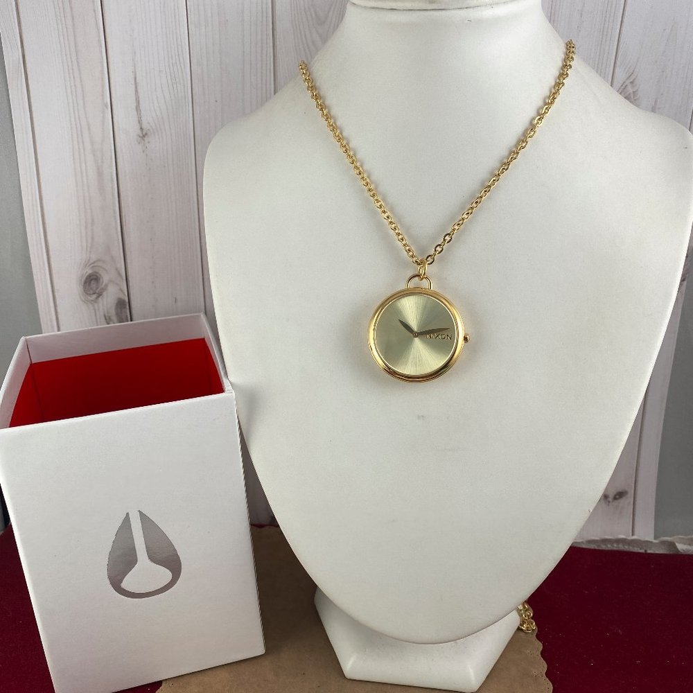 Nixon Spree Pendant Watch Women's Gold Plated all Stainless Steel